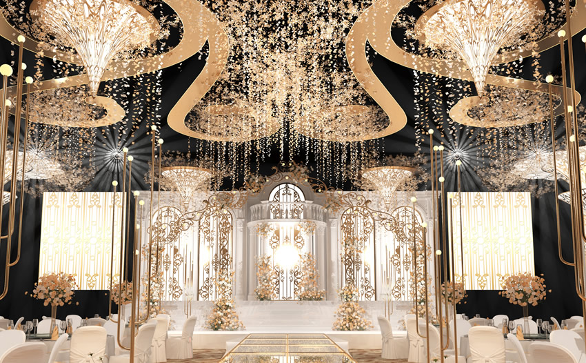 永嘉花木兰喜事汇金色大厅效果展示